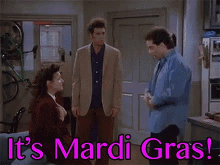 It's Mardi Gras Flash Seinfeld GIF