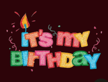 Glittery It's My Birthday Mobile Art GIF