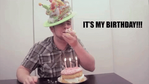 It's My Birthday Eating Cake Alone GIF