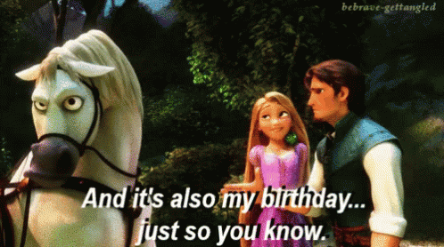 It's My Birthday Rapunzel Tangled GIF
