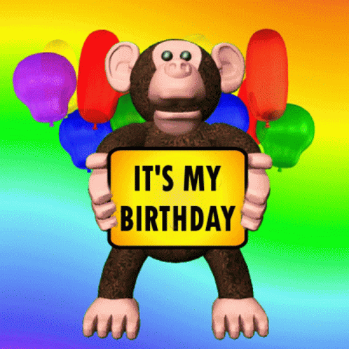 It's My Birthday Monkey Clapping GIF