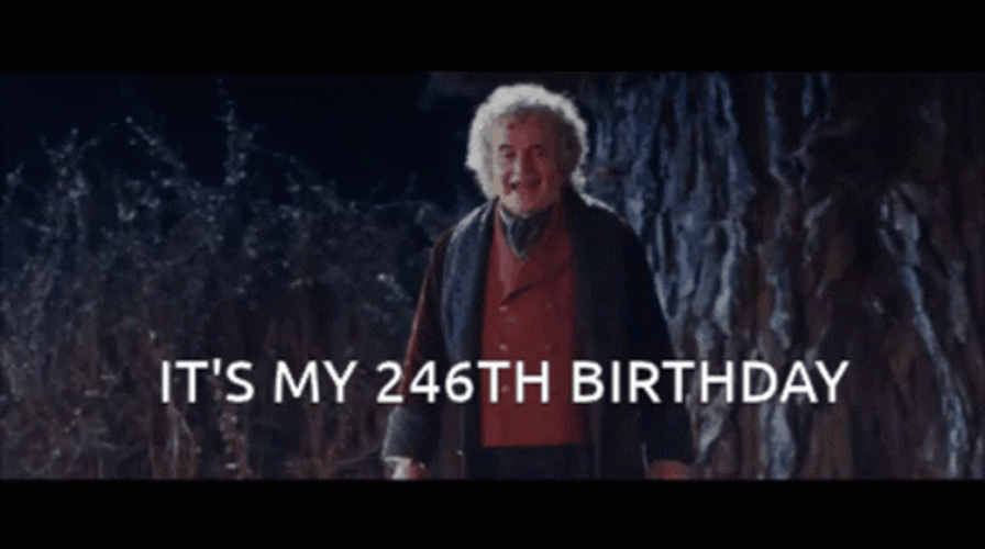 It's My Birthday Bilbo Baggins GIF