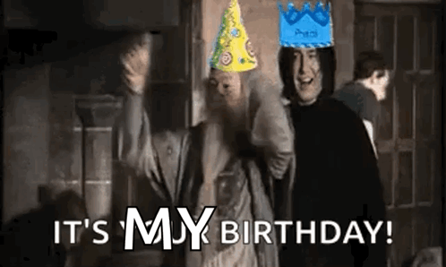 It's My Birthday Dumbledore Snape Dancing GIF