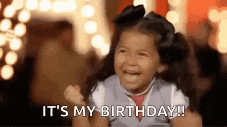 It's My Birthday Happy Kid GIF