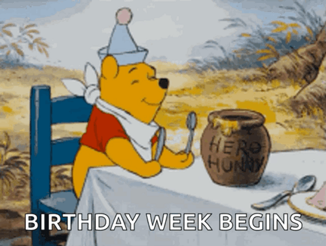 It's My Birthday Jolly Winnie The Pooh GIF | GIFDB.com