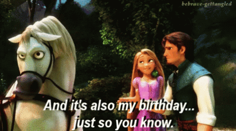It's My Birthday Rapunzel Tangled GIF