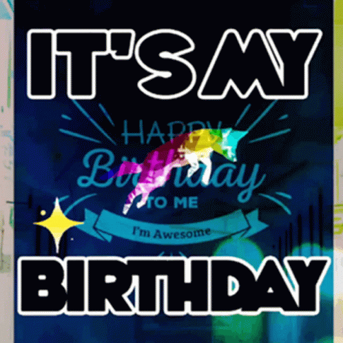 It's My Birthday Sparkle Greeting GIF