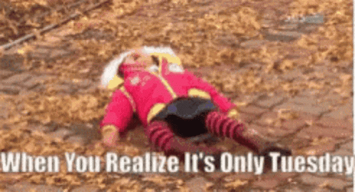 It's Only Tuesday Tantrums Girl GIF