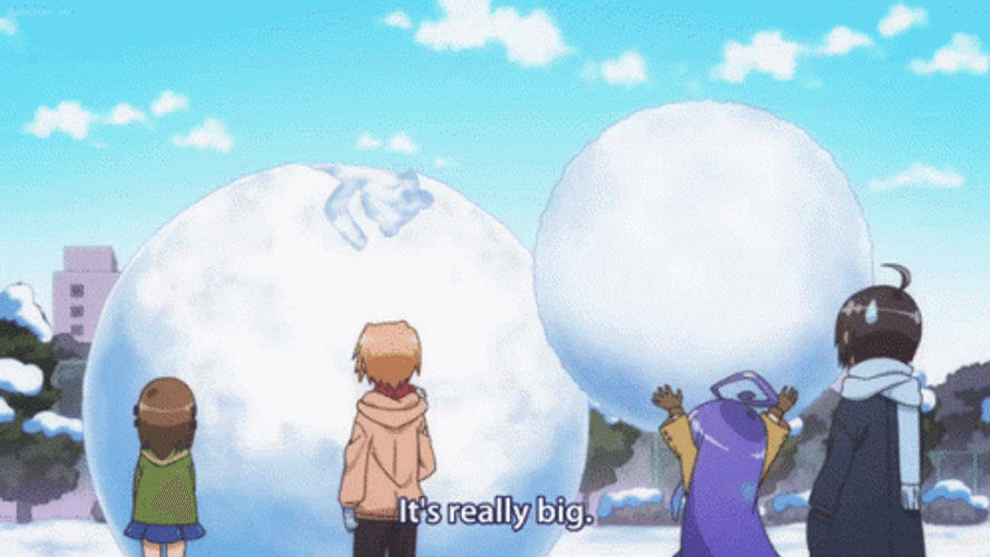 It's Really Big Snowball Fight GIF