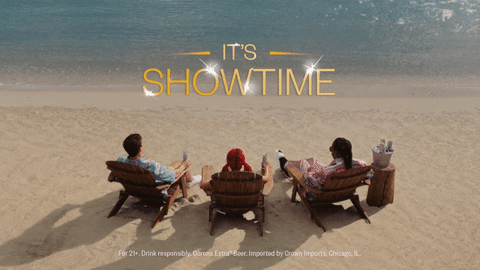 It's Showtime Beach Cheers GIF