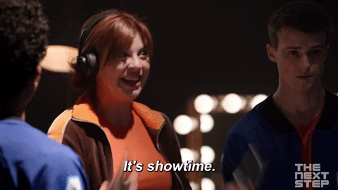 It's Showtime Excited Expression GIF