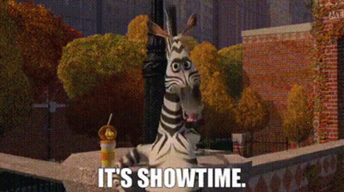 It's Showtime Marty The Zebra Madagascar GIF