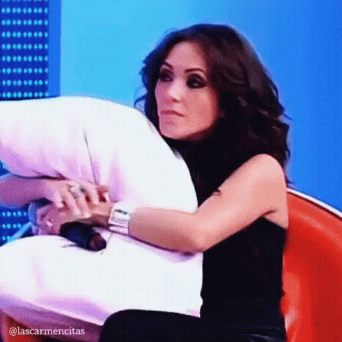 It's So Fluffy Girl Hugging Pillow GIF