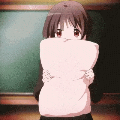 It's So Fluffy Kumin Tsuyuri Pillow GIF