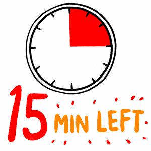 It's The Final 15 Minute Countdown Animated Clock GIF