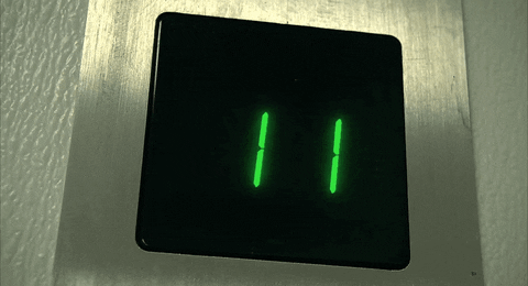 It's The Final Countdown Elevator Floors GIF