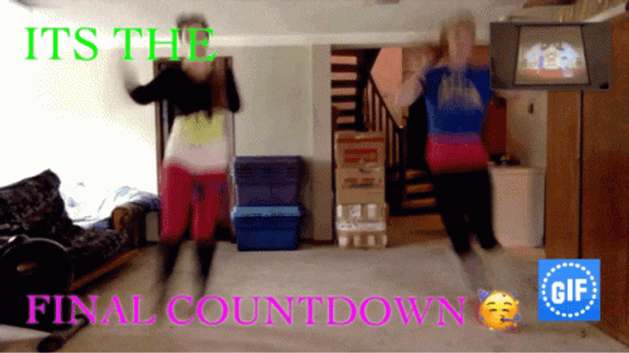 It's The Final Countdown Friends Aerobics Dance GIF