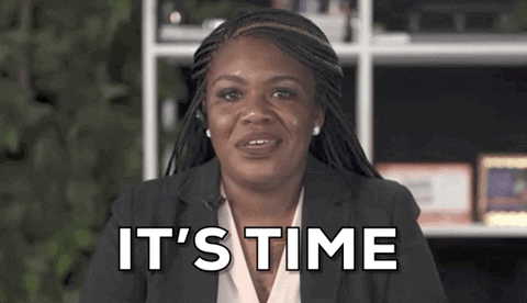 It's Time Cori Bush Shoe GIF