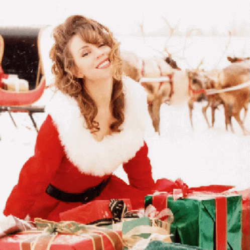 It's Time Mariah Carey Christmas Clothes GIF