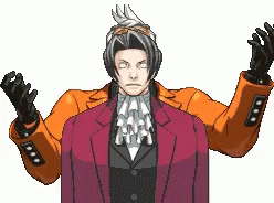 It's Treason Then Miles Edgeworth And Damon Gant Behind GIF
