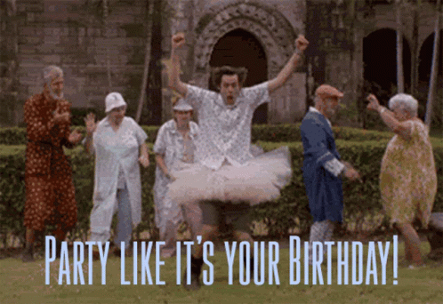 Jim Carrey Says Party It's Your Birthday GIF