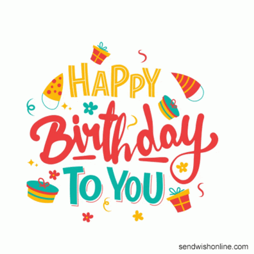It's Your Birthday Lettering Banner GIF