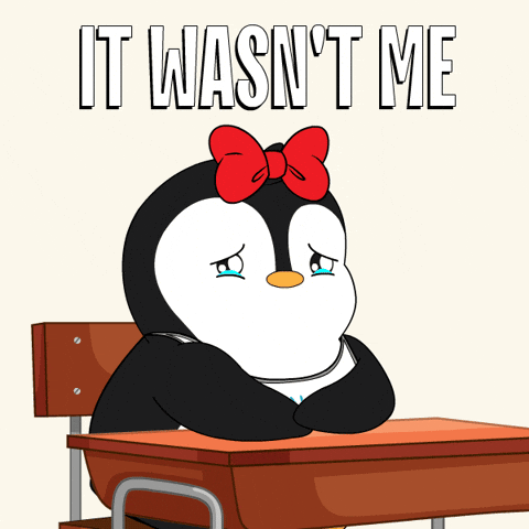 It Wasn't Me Penguin Cries GIF