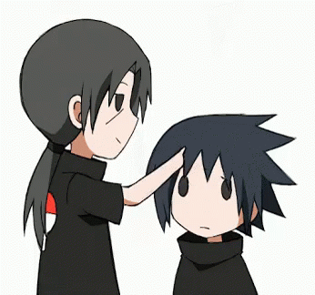 Itachi And Sasuke Head Poke Chomp Fan Made GIF
