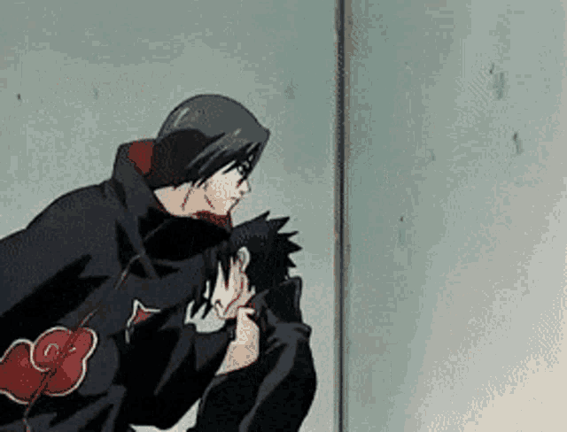 Itachi And Sasuke Pinned You Are Weak GIF