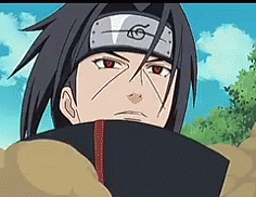 Itachi Sharingan Akatsuki Sand Fog Fight GIF