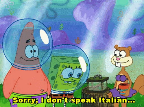 Spongebob I Don't Speak Italian GIF