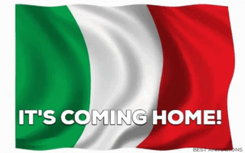 Italian Flag Saying It's Coming Home