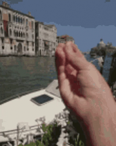 Italian Hand Gesture On A River GIF