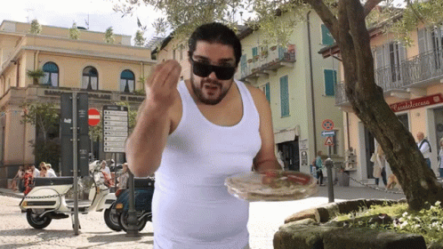 Italian Man Throwing Pizza GIF