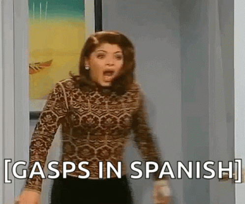 Itati Cantoral Gasps In Spanish GIF