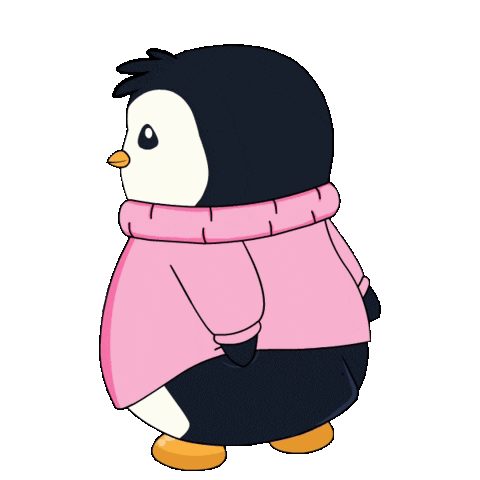Itchy Butt Of Penguin In Sweater GIF