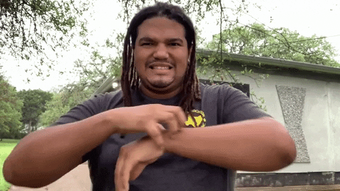 Itchy Dude With Dreadlocks GIF