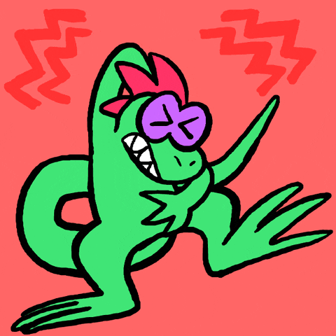 Itchy Iguana Cartoon GIF