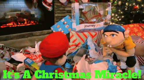Its A Christmas Miracle Sml Jeffy Rosalina Mario GIF