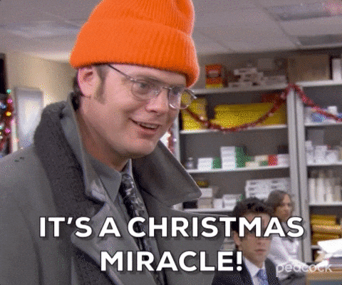 Its A Christmas Miracle The Office Dwight GIF
