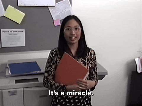 Its A Miracle Female Employee With Eyeglasses GIF