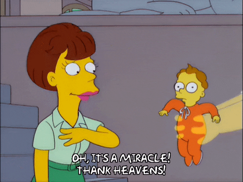 Its A Miracle The Simpsons Lady And Baby GIF