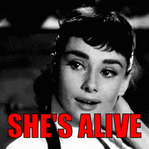Its Alive Classic Beauty Audrey Hepburn GIF