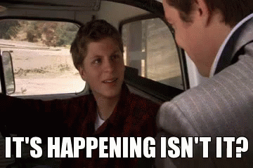 Its All Happening Boy In Car Asks Man GIF