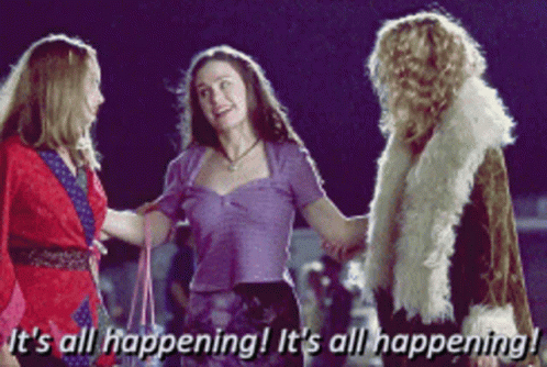 Its All Happening Girl Announce To Friends GIF