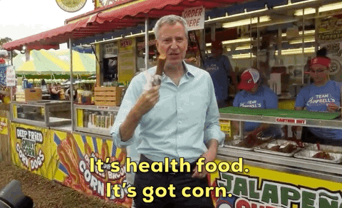 Its Corn Bill De Blasio Heathy Food GIF