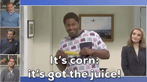Its Corn Black Chubby Guy Eating Missing Tooth GIF