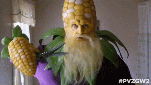 Its Corn Man Cutting Beard GIF