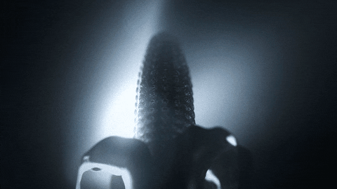 Its Corn Man Silhouette White Backlight GIF