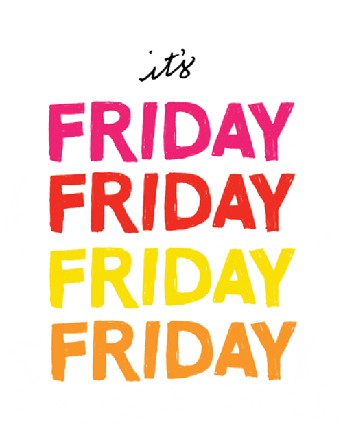 Its Friday Bright Typography GIF